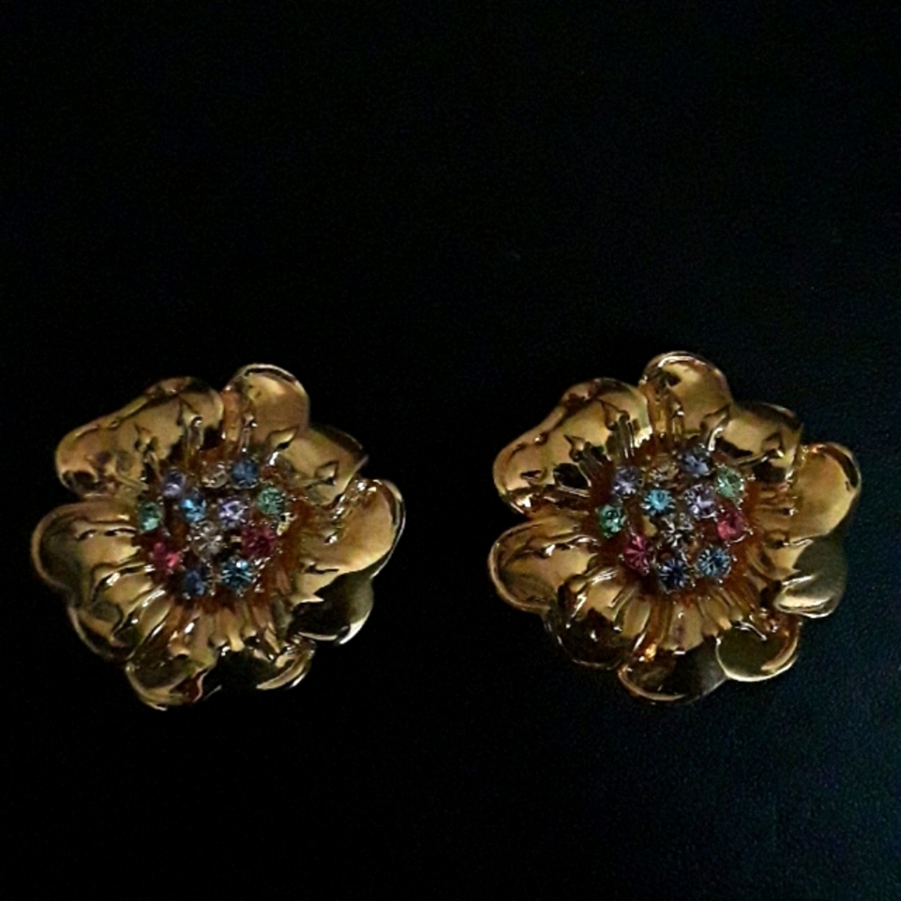 Vintage Francesca Visconti Clip On Earrings